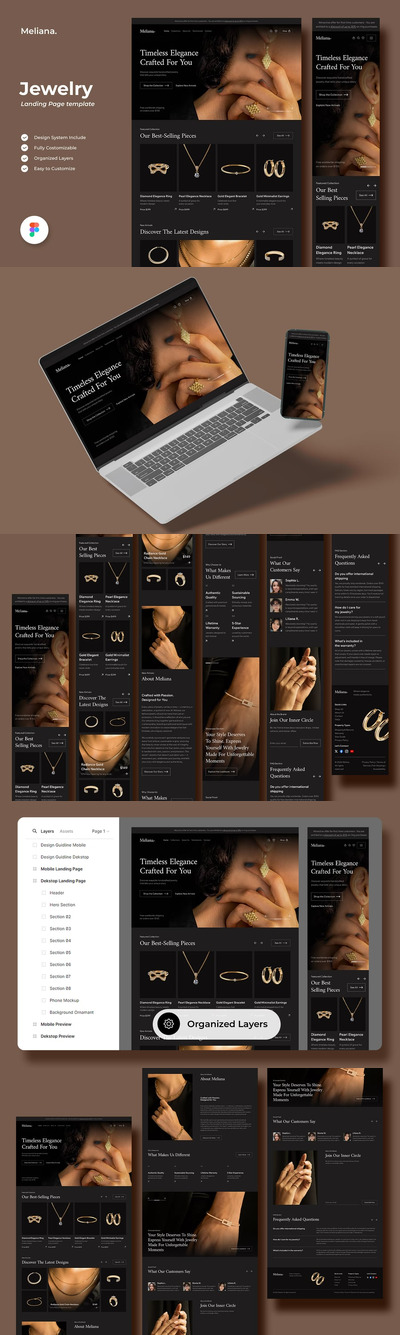 Meliana – 奢华珠宝登陆页面