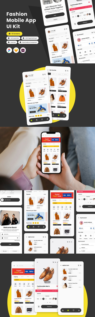 Zamara – 动态时尚移动应用程序设计