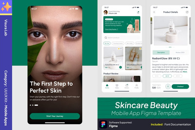 护肤美容移动应用 Figma 模板