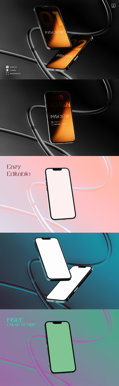 浮动智能手机屏幕模型