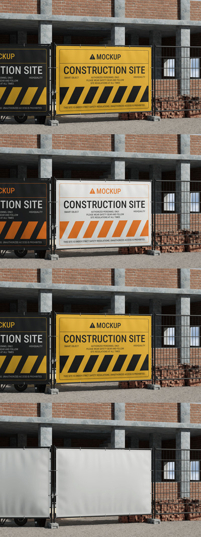 高品质施工现场横幅模型