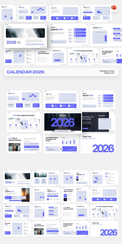 2026 年日历 PowerPoint