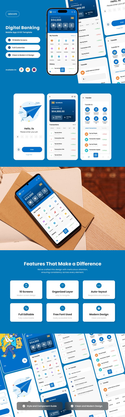 ByteBank – 创新的数字银行应用程序 UI 套件