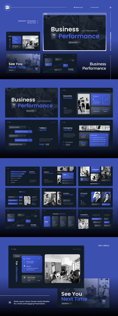 业务绩效 PowerPoint 模板