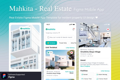 Mahkita – 房地产 Figma 移动应用模板