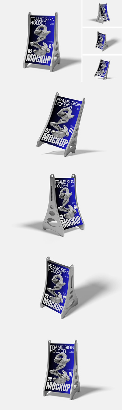 框架标牌架模型