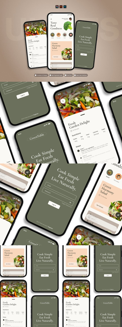 Green Table – 移动应用程序 UI 套件
