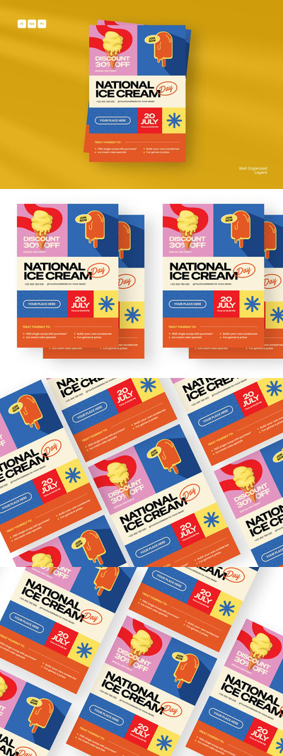 国家冰淇淋 – 传单