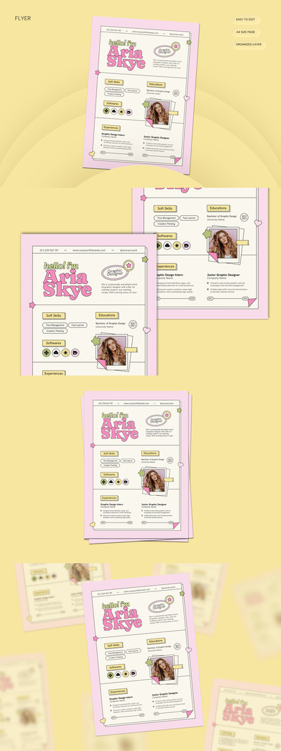 淡彩复古——简历