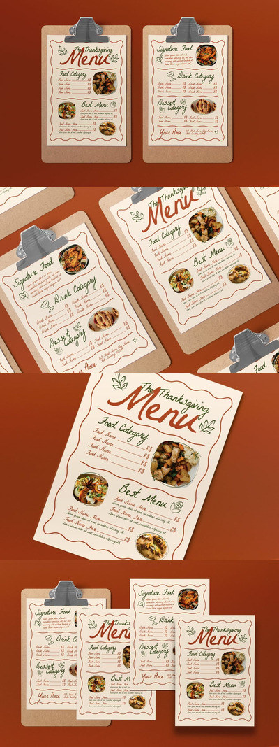 感恩节美食菜单