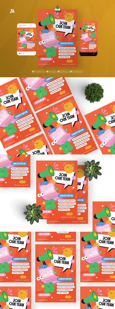 我们正在招聘 – 传单套装