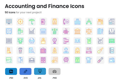 会计和财务图标