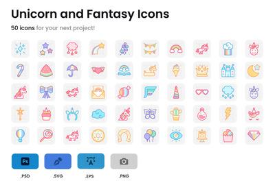 独角兽和幻想图标