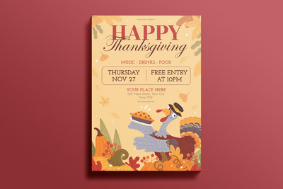 感恩节快乐传单