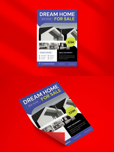 梦想家园出售传单模板 02