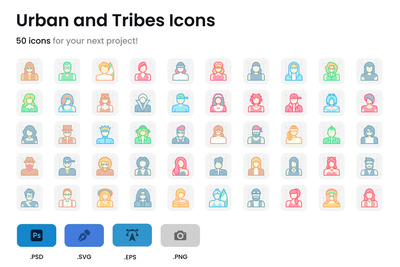 城市和部落图标