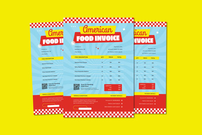 美国食品发票设计