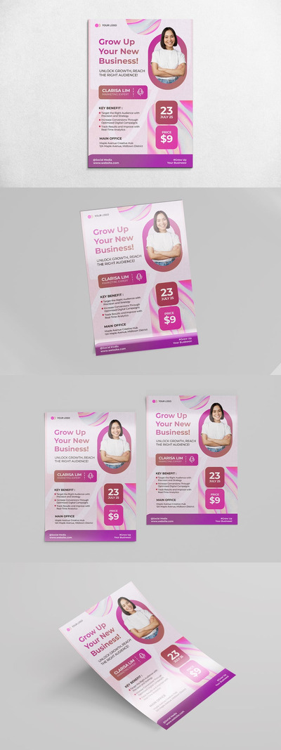 网络研讨会商务会议传单