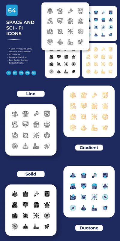 太空和科幻图标包