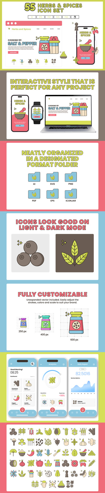 香草和香料图标