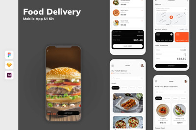 食品配送移动应用 UI 套件