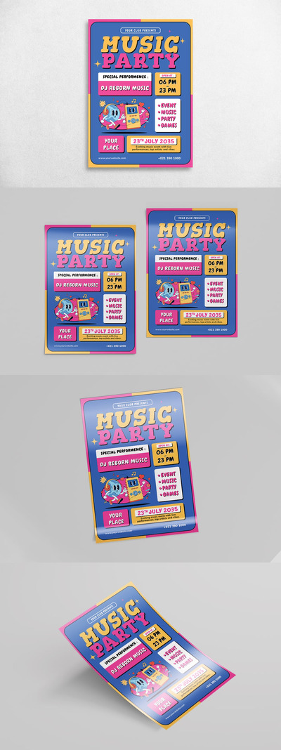 音乐派对传单