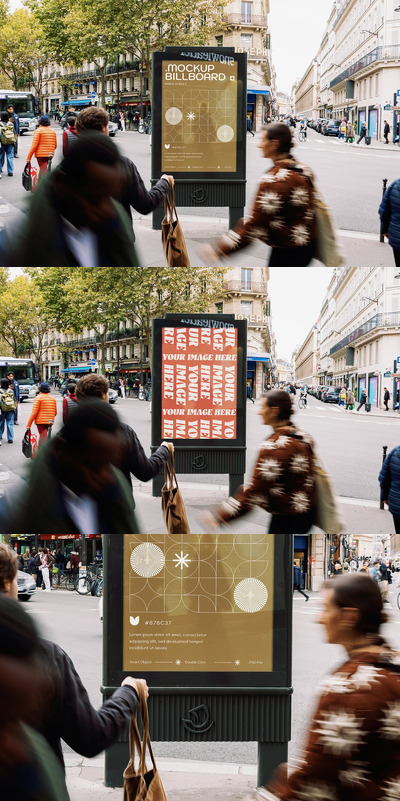 城市街头广告牌模型