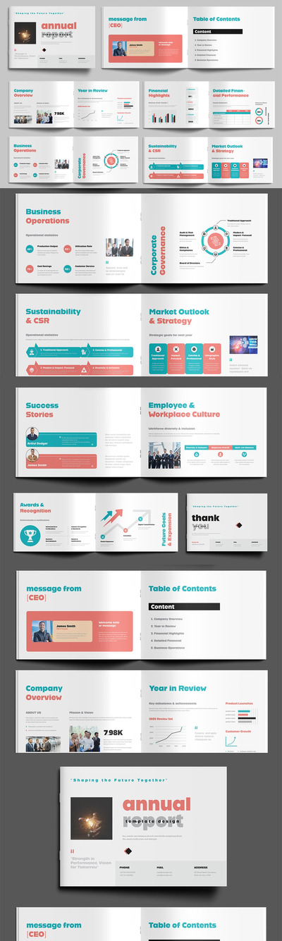 创意商业年度报告模板