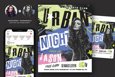 夜总会传单模板