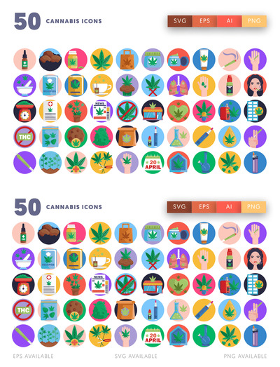 50个大麻图标