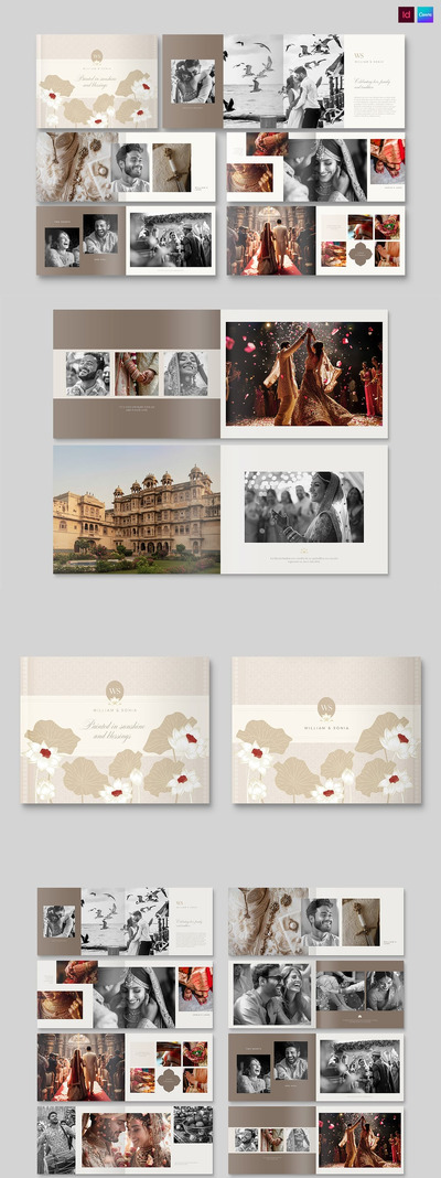 印度婚礼相册模板（横向）