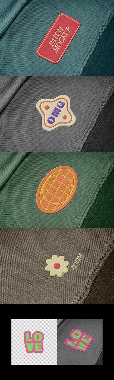 补丁刺绣标志模型