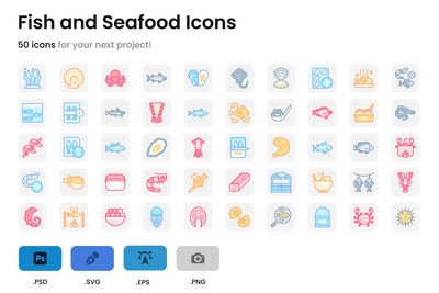 鱼和海鲜图标