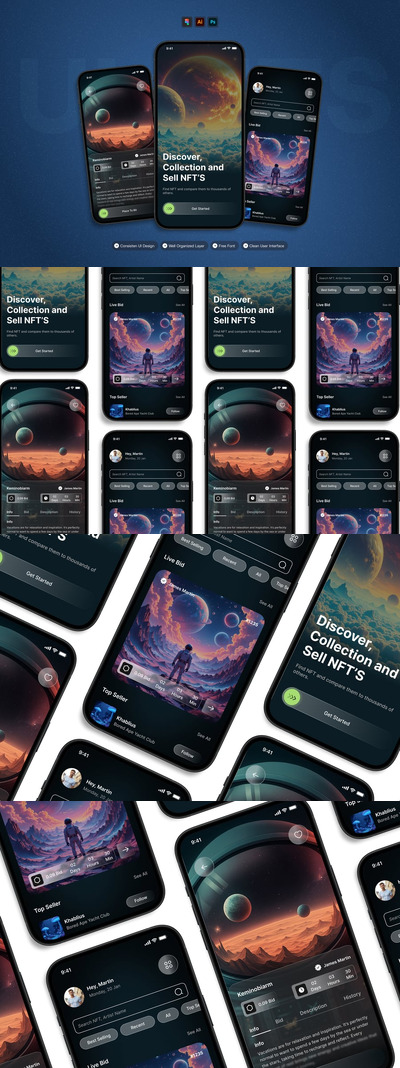 NFT市场 – 移动应用UI套件