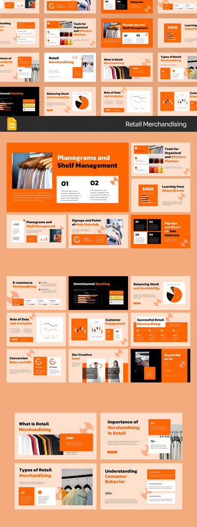 零售商品陈列 Google 幻灯片