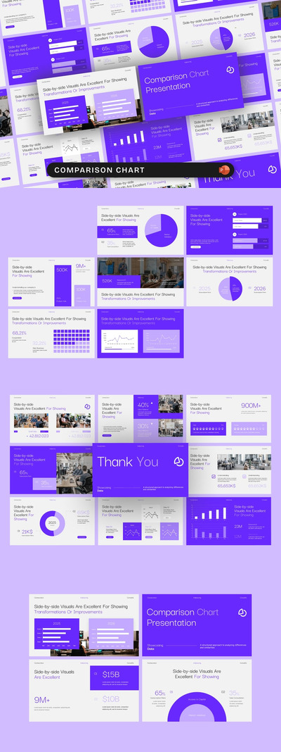 对比图表 PowerPoint