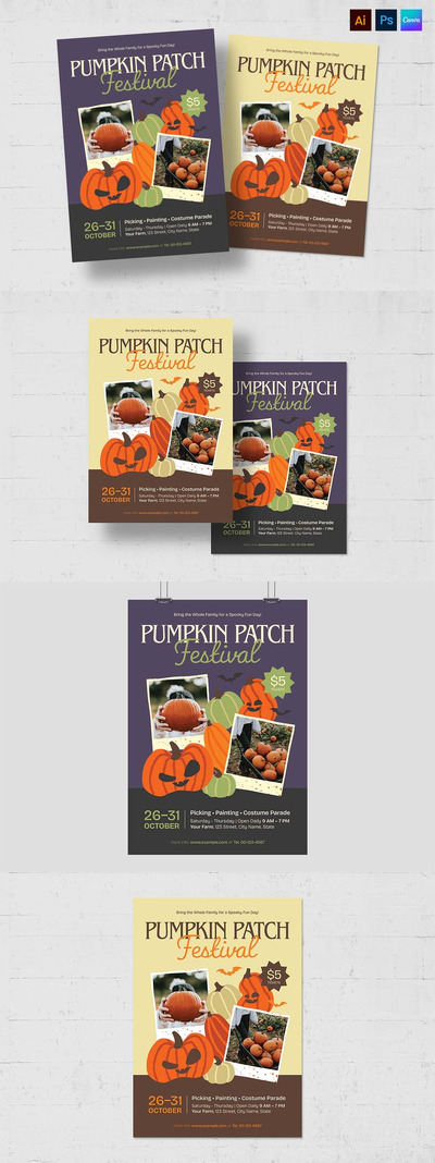 万圣节南瓜传单模板