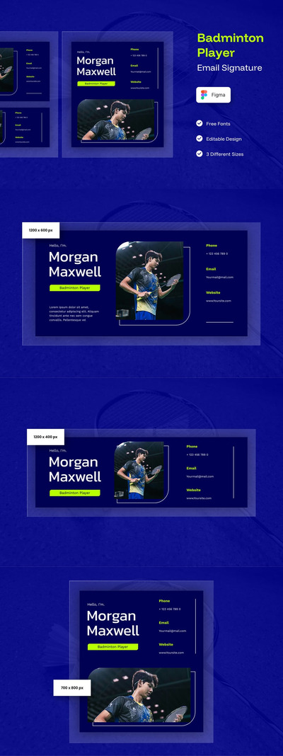 羽毛球运动员电子邮件签名