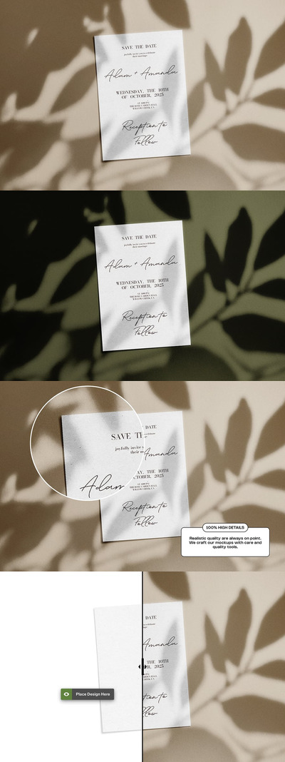 婚礼A4纸张样机