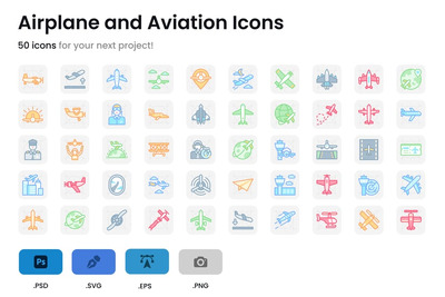 飞机和航空图标