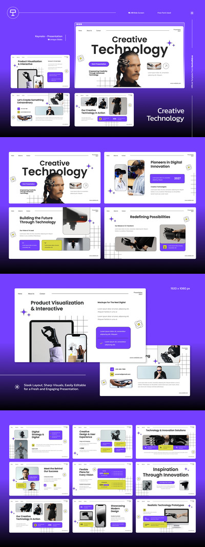 创意科技主题演讲模板