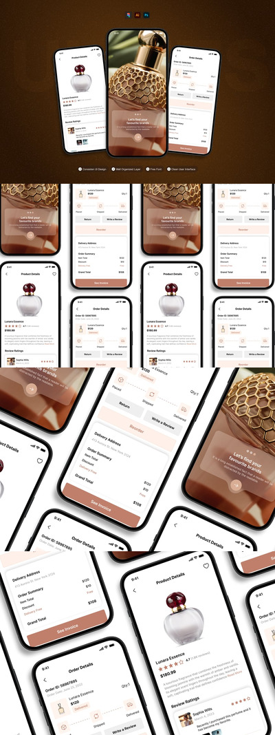 Parfume Store – 移动应用 UI 套件