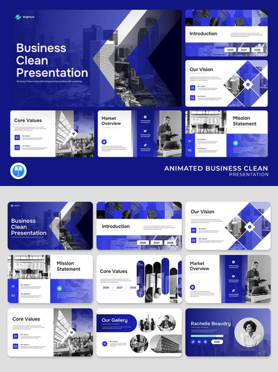 商业清洁动画主题演讲