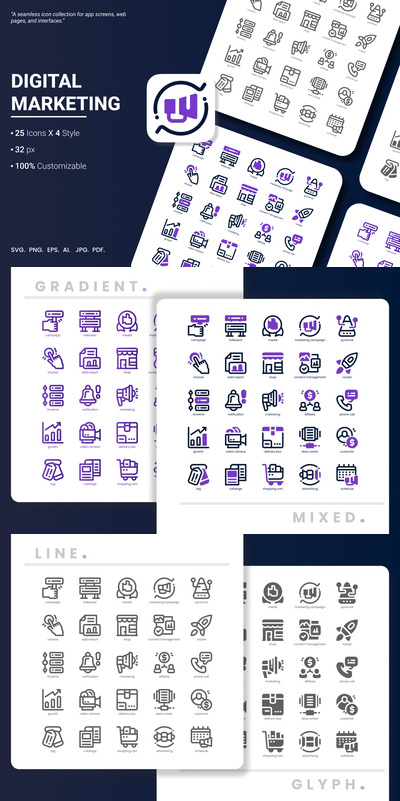 数字营销图标包