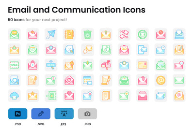 电子邮件和通讯图标