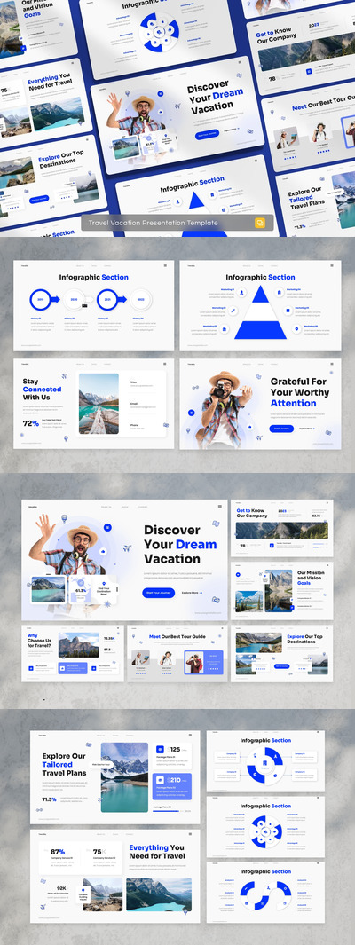旅游度假 Google 幻灯片