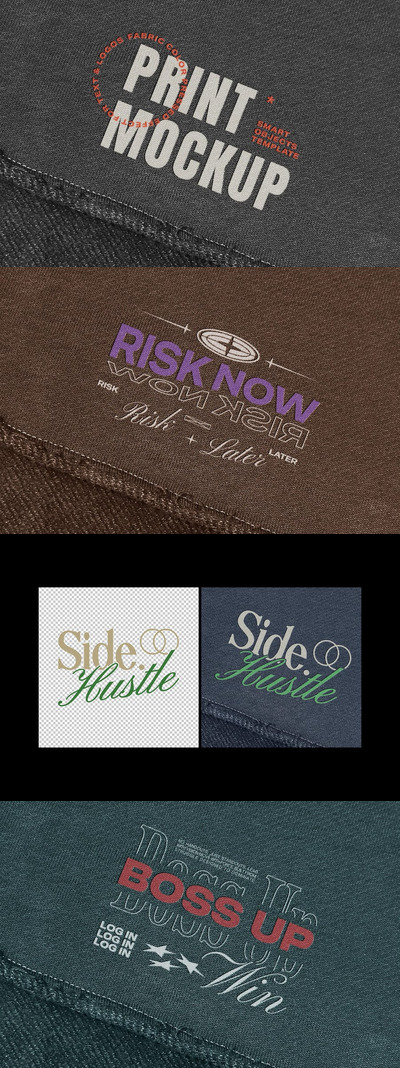 面料印花标志样机