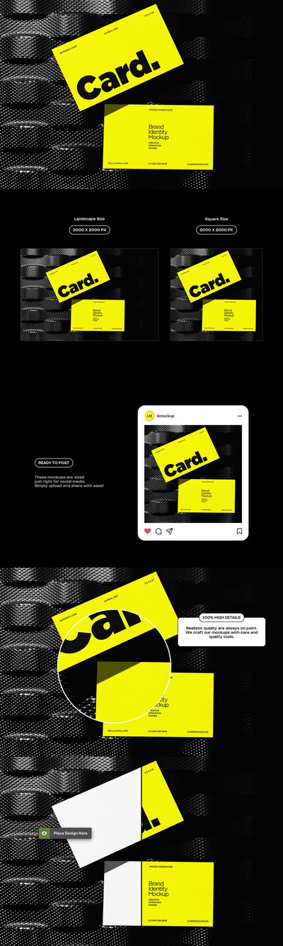 现代商务名片样机