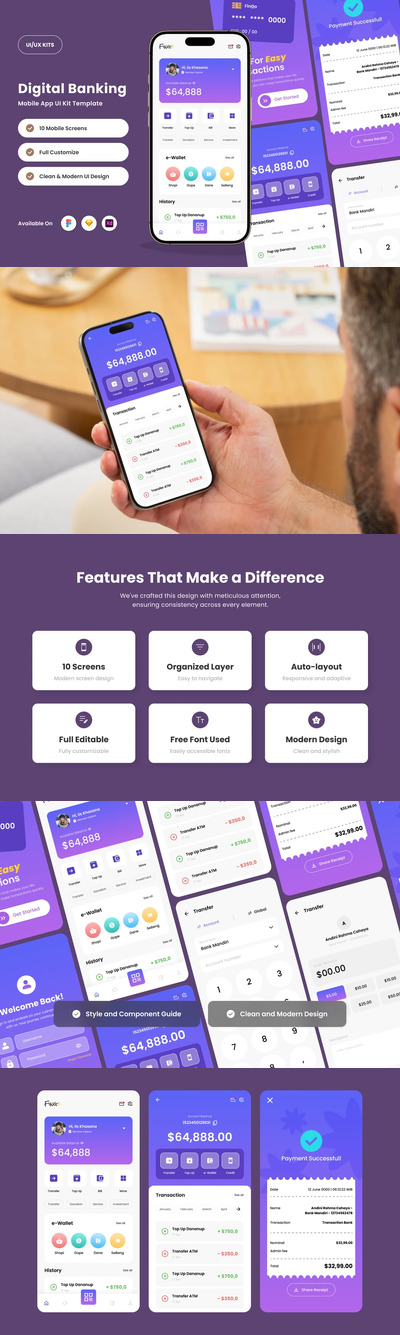 Fingo – 简洁的金融移动应用 UI 套件
