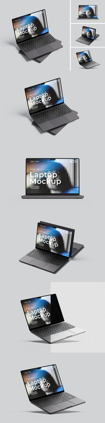 高分辨率笔记本电脑模型